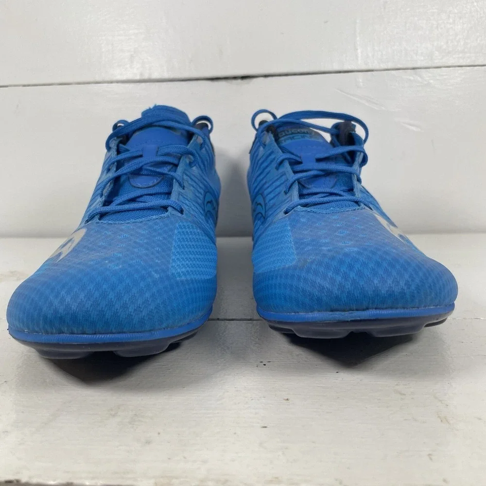 Saucony Vendetta Racing Shoes US Size 13 Cleats‎ Blue S29047-3 Silver Running